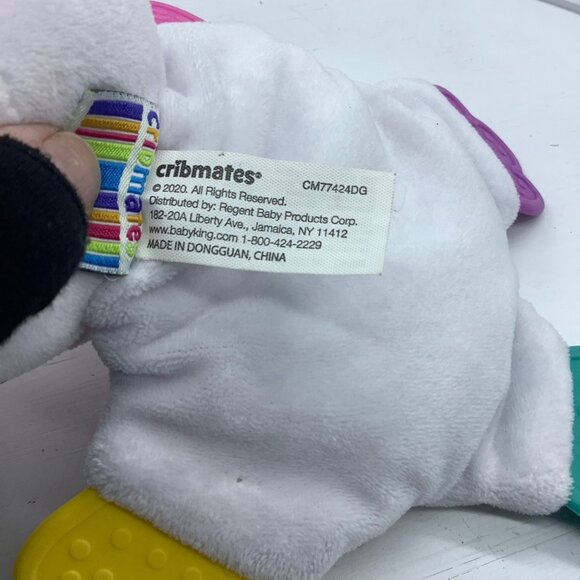 Cribmates Baby Unicorn Teether Plush Toy Soft Lil Dreamer Design 9” Multicolor - Picture 7 of 7